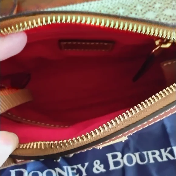 Dooney & Bourke Tan and Brown Crossbody Bag